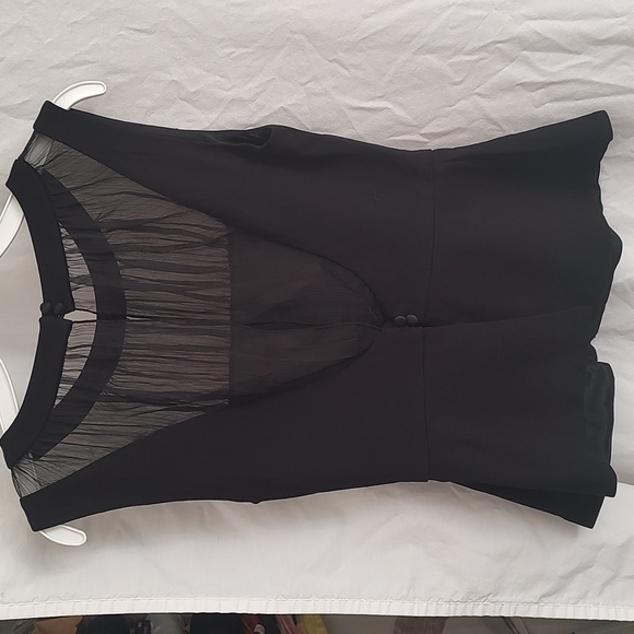 Bebe Sheer Peplum Blouse - Picture 2 of 8